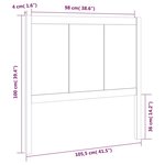 vidaXL Tête de lit 105 5x4x100 cm Bois massif de pin