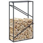 vidaXL Portant de bois chauffage anthracite 60x25x100 cm