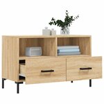 vidaXL Meuble TV Chêne sonoma 80x36x50 cm Bois d'ingénierie