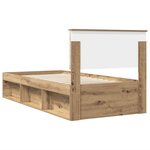 vidaXL Cadre de lit Chêne artisan 75 x 190 cm Bois d'ingénierie
