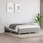 vidaXL Cadre de lit sans matelas gris clair 140x190 cm tissu