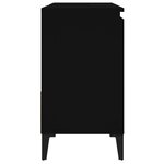 vidaXL Armoire de salle de bain noir 65x33x60 cm bois d'ingénierie