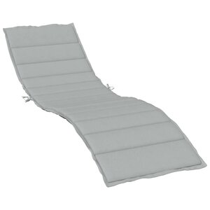 vidaXL Coussin de chaise longue gris clair mélangé 200x70x4 cm tissu