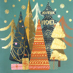 Carte Joyeux Noël avec Enveloppe Blanche 15x15cm