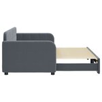 vidaXL Lit de jour avec gigogne sans matelas gris foncé 80x200 cm