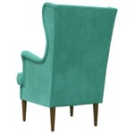 vidaXL Fauteuil Turquoise Velours