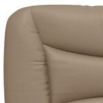 vidaXL Lit avec matelas Hvar cappuccino 140x200 cm similicuir