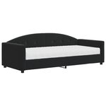 vidaXL Lit de jour avec matelas noir 90x190 cm velours