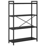 vidaXL Étagère Chêne noir 80 x 30 x 120 cm Bois d'ingénierie