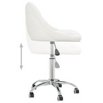 vidaXL Chaise pivotante de salle à manger Blanc Similicuir