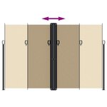 vidaXL Auvent latéral rétractable beige 220x1200 cm