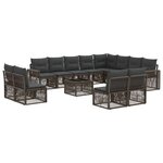 vidaXL Ensemble de canapé de jardin 13 Pièces Gris et Gris foncé