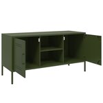 vidaXL Meuble TV vert olive 100 5x39x50 5 cm acier
