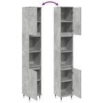vidaXL Armoire de salle de bain gris béton 30x30x190 cm