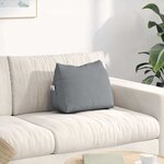 vidaXL Coussin de Dos Gris clair 45 x 20 x 35 cm tissu
