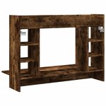 vidaXL Bureau mural chêne fumé 105x48x75 cm bois d'ingénierie