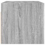 vidaXL Armoire murale avec portes en verre sonoma gris 68 5x37x35 cm