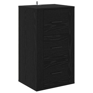 vidaXL Buffet avec tiroir Chêne noir 40 x 33 x 70 cm Bois d'ingénierie