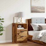 vidaXL Table de chevet vieux bois 40x36x65 cm bois d'ingénierie