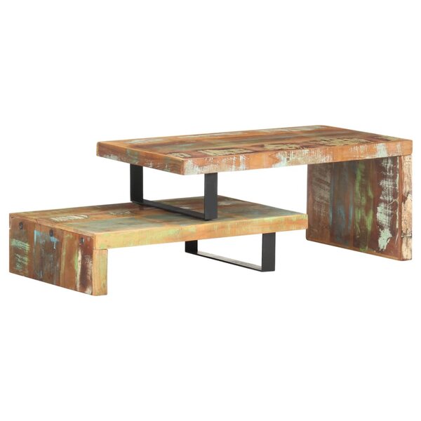 vidaXL Ensemble de table basse 2 Pièces Bois de récupération massif