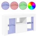 vidaXL Meuble TV LED d'Angle Blanc 100 x 40 x 50 cm Bois d'ingénierie
