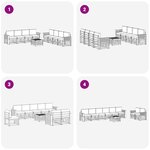 vidaXL Ensemble de canapés d'extérieur 9 pc Naturel et gris clair