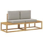 vidaXL Canapé d'extérieur en bout 2 Pièce Blanc Bois d'Acacia Massif