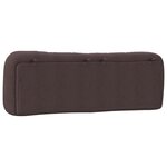 vidaXL Coussin de tête de lit Hvar marron foncé 160 cm tissu