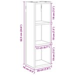 vidaXL Armoire murale de salle de bain Chêne Fumé 20 x 16 x 62 5 cm