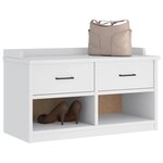 vidaXL Banc de couloir SANDNES blanc 87x40x50 cm bois de pin massif