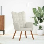 vidaXL Chaise de relaxation crème velours