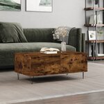 vidaXL Table basse Chêne fumé 90x50x36 5 cm Bois d'ingénierie