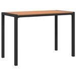 Ensemble de salle à manger de jardin 3 pièces vidaXL en acier et WPC marron