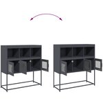 vidaXL Buffet anthracite 100 5x39x107 cm acier laminé à froid