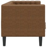 vidaXL Canapé à 3 places Chesterfield marron similicuir daim