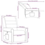 vidaXL Fauteuil de massage inclinable gris nuage tissu