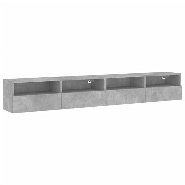 vidaXL Meubles TV muraux 2Pièces gris béton 100x30x30cm bois d'ingénierie