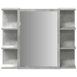 vidaXL Ensemble de meubles de salle de bain 3 Pièces gris béton