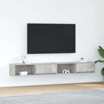 vidaXL Meubles TV 2 Pièces gris béton 100x31x25 5 cm bois d'ingénierie