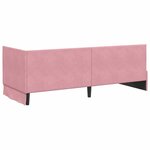 vidaXL Cadre de lit d'angle avec tête de lit Rose 80 x 200 cm Velours