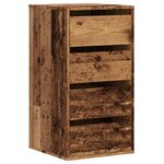 vidaXL Commode d'angle vieux bois 40x41x76 cm bois d'ingénierie