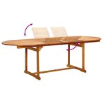 vidaXL Ensemble à manger de jardin 7Pièces bois d'acacia solide textilène