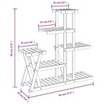 vidaXL Support à fleurs 95x25x96 cm bois massif de sapin