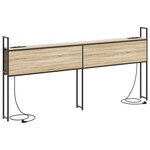 vidaXL Headboard de Rangement avec Station de Charge Chêne sonoma