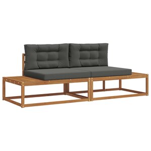 vidaXL Ensemble de canapés d'extérieur Naturel et Anthracite