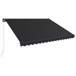 vidaXL Auvent manuel rétractable avec LED 450x300 cm Anthracite