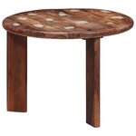 vidaXL Tables basses gigognes 2 Pièces Multicolore Bois massif recyclé