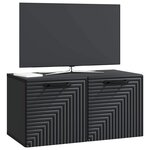 vidaXL Meuble TV mural Noir 59 5 x 31 x 30 cm Bois d'ingénierie