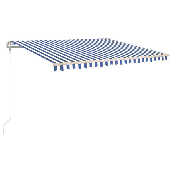 Vidaxl auvent rétractable automatique 450x300 cm bleu et blanc