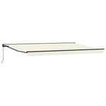 vidaXL Auvent Rétractable Crème 500 × 300 cm Polyester et métal